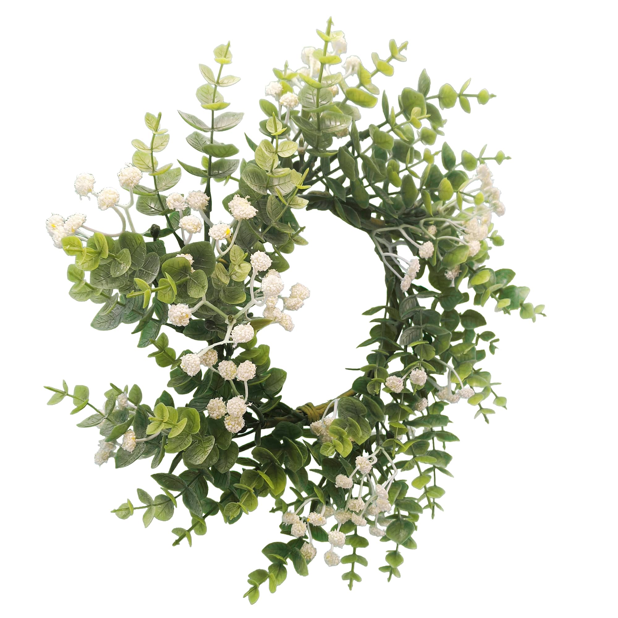 10" Mini White Baby's Breath Wreath by Ashland®